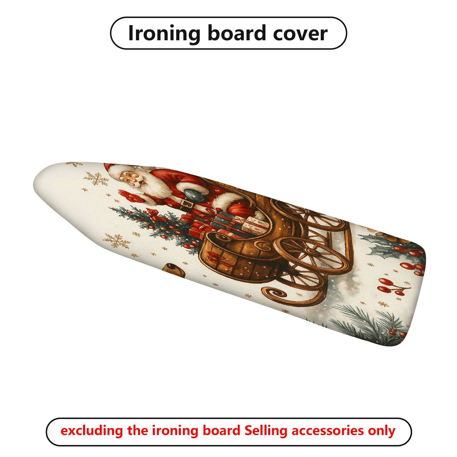 1-Piece Christmas Santa Sleigh  Ironing Board Cover, Universal Size, Without Board