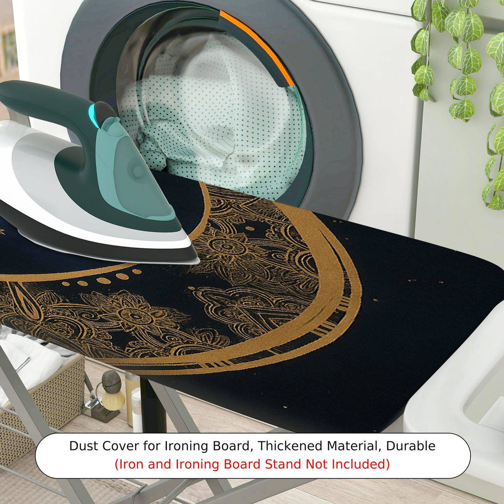 1-Piece Moon Star Pattern Golden  Ironing Board Cover, Universal Size, Without Board