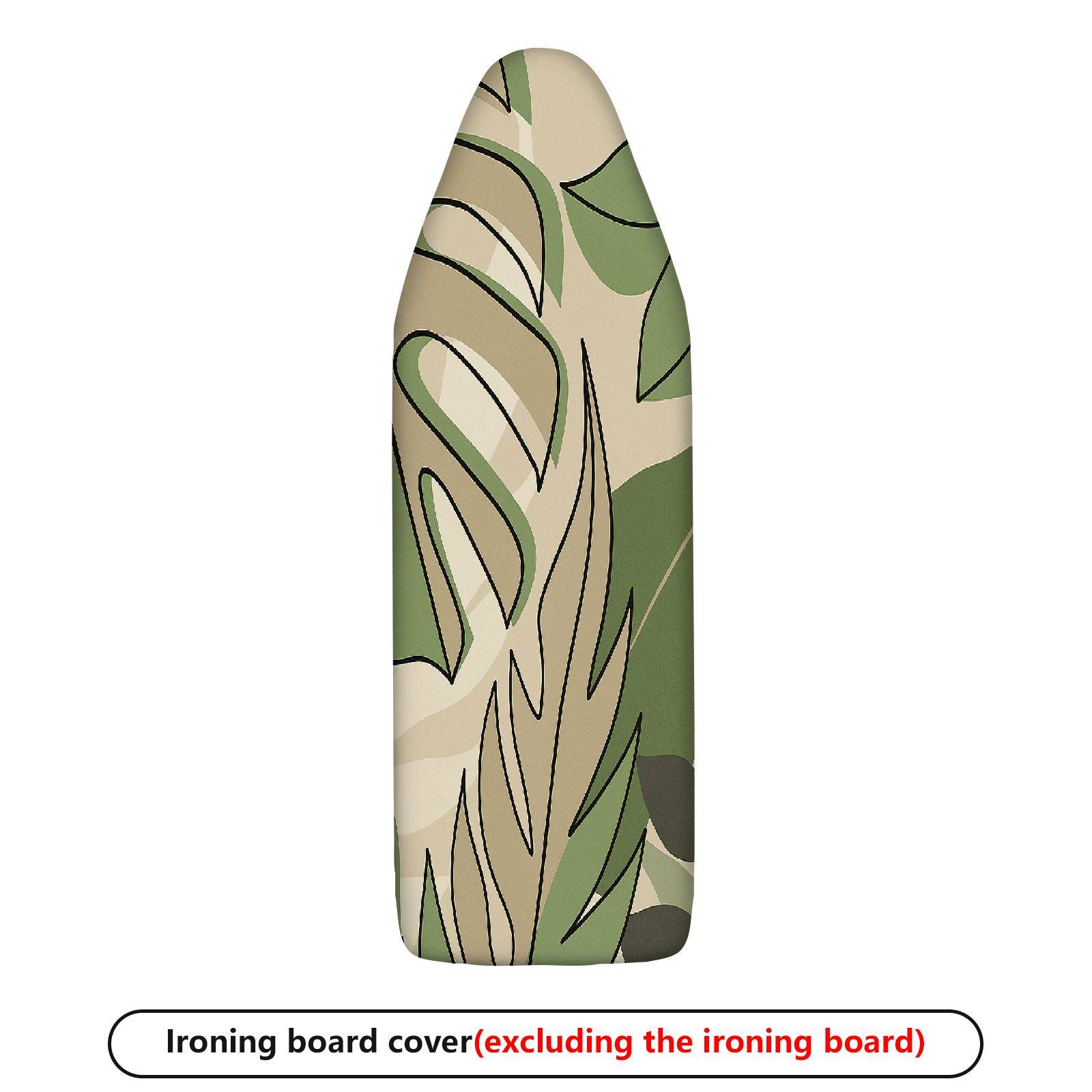 1-Piece Tropical Jungle Camouflage Green  Ironing Board Cover, Universal Size, Without Board