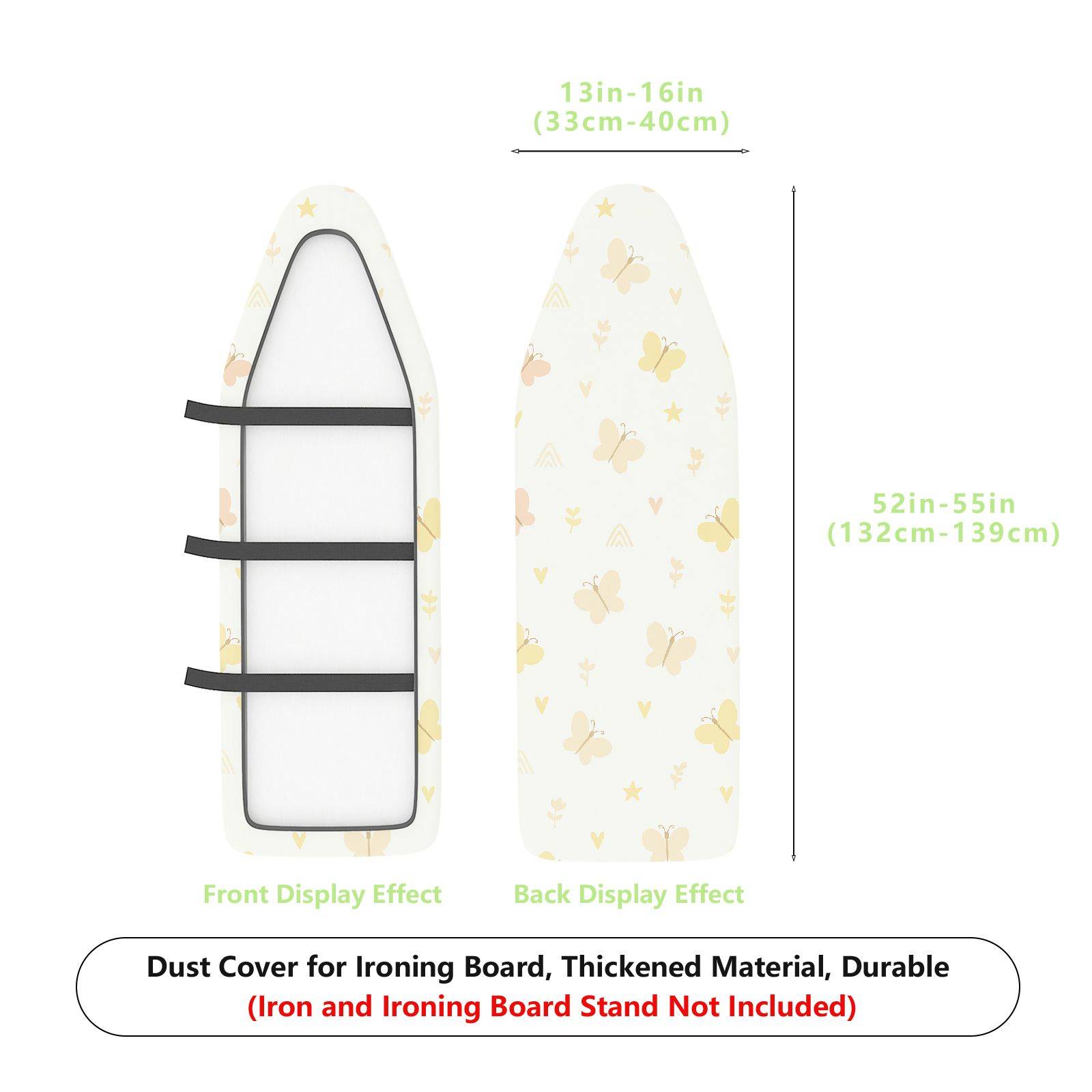 1-Piece Butterfly Heart Star  Ironing Board Cover, Universal Size, Without Board