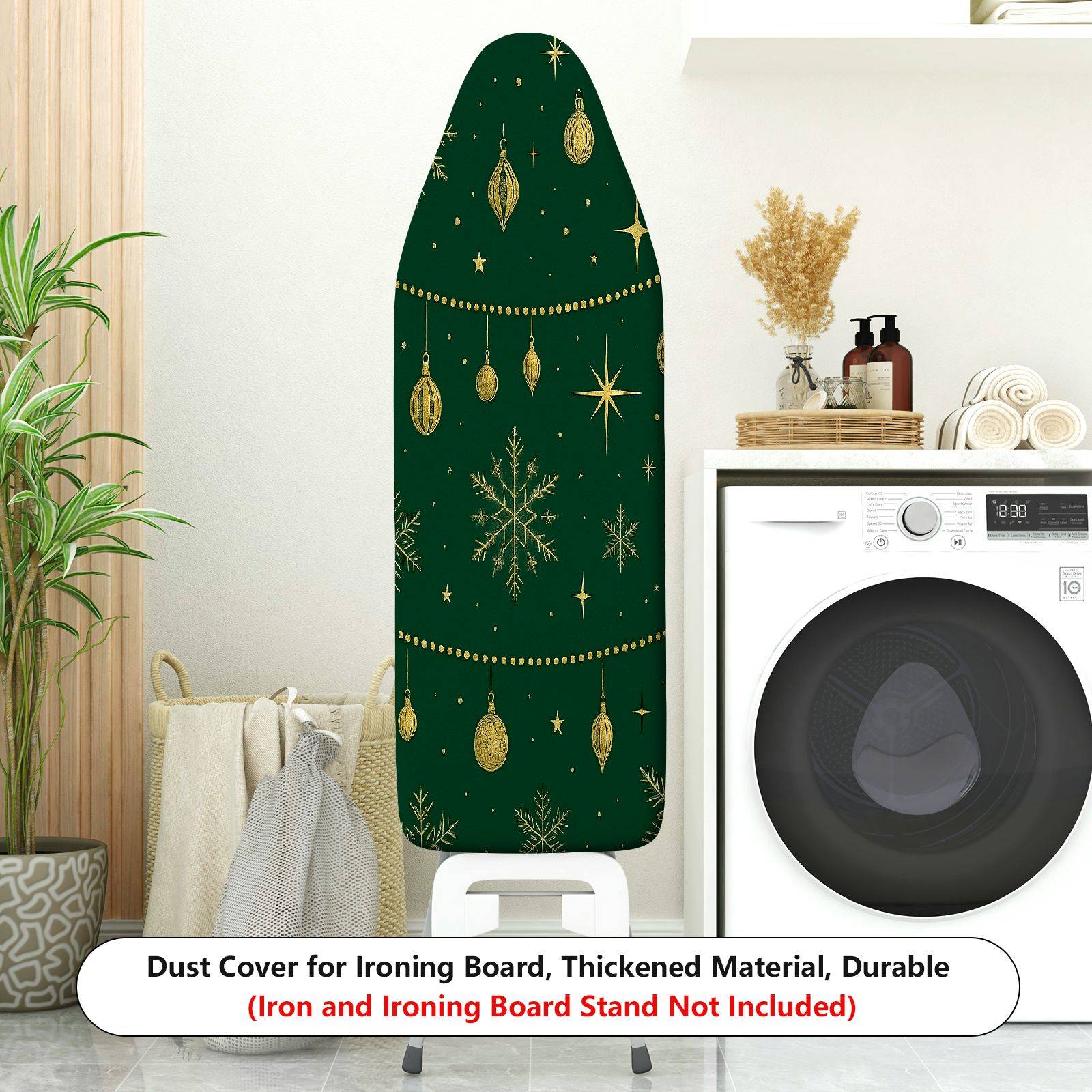 1-Piece Christmas Snowflake Ornament  Ironing Board Cover, Universal Size, Without Board