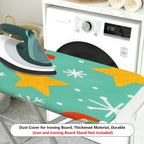 1-Piece Christmas Snowflake Santa  Ironing Board Cover, Universal Size, Without Board