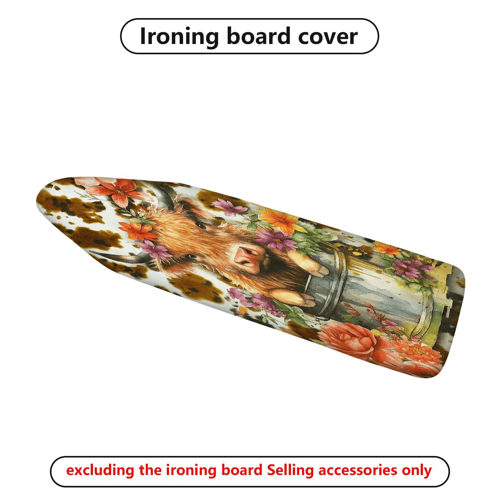 1-Piece Floral Animal Nature  Ironing Board Cover, Universal Size, Without Board