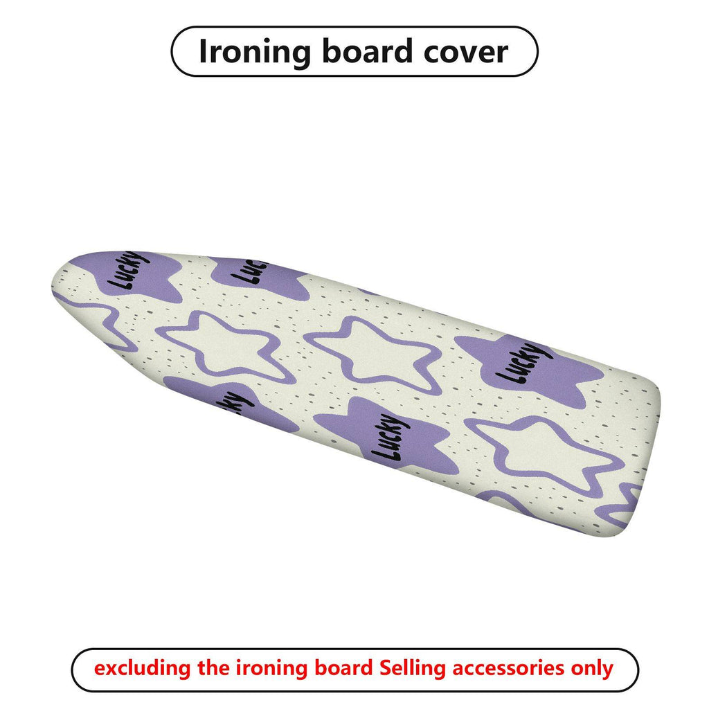 1-Piece Star Pattern Lucky Text Purple  Ironing Board Cover, Universal Size, Without Board