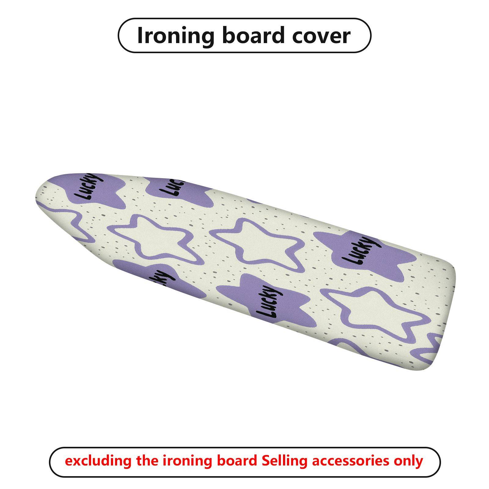 1-Piece Star Pattern Lucky Text Purple  Ironing Board Cover, Universal Size, Without Board