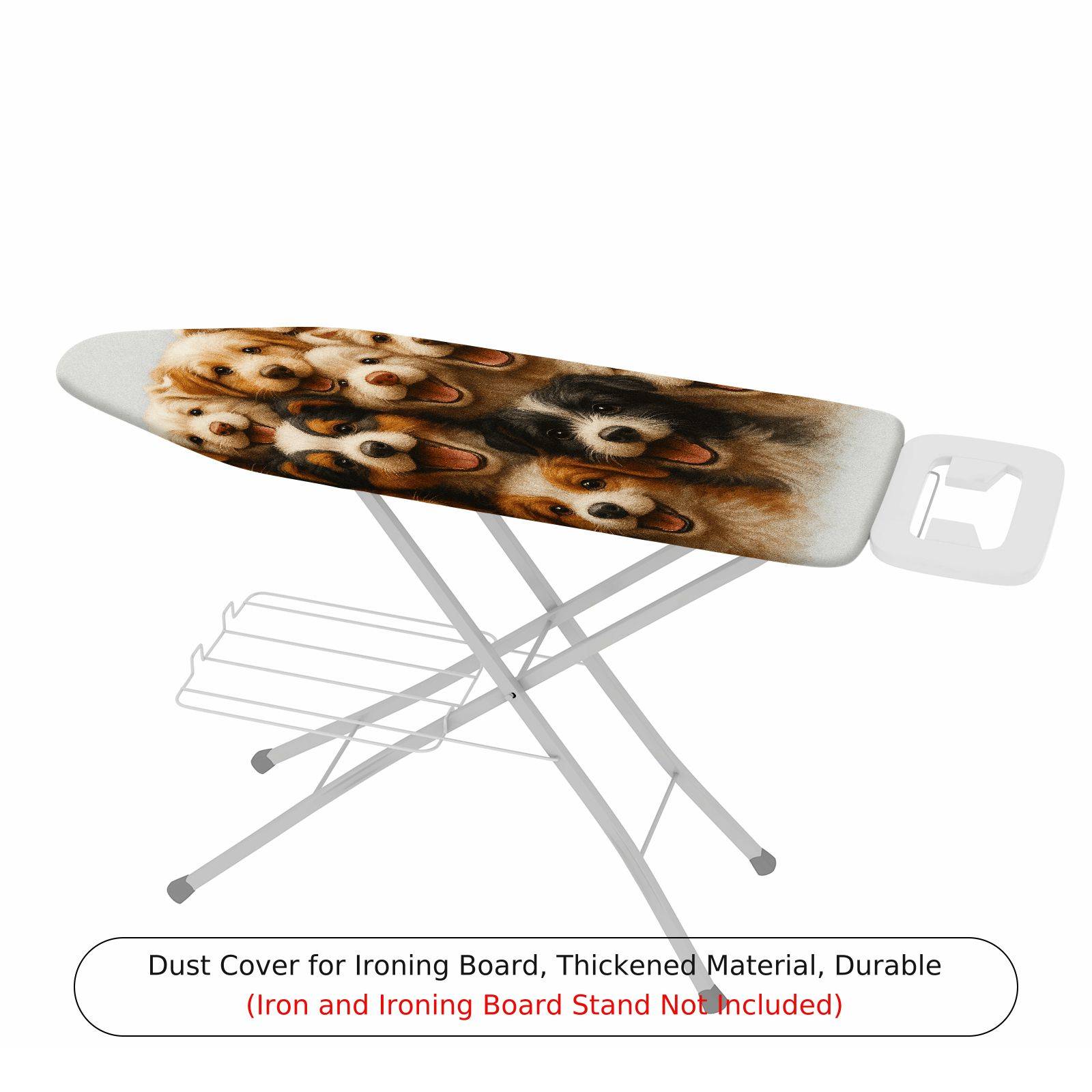1-Piece Dogs Puppies Animals  Ironing Board Cover, Universal Size, Without Board
