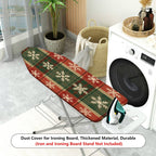 1-Piece Snowflake Plaid Christmas  Ironing Board Cover, Universal Size, Without Board