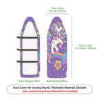 1-Piece Unicorn Rainbow Stars  Ironing Board Cover, Universal Size, Without Board