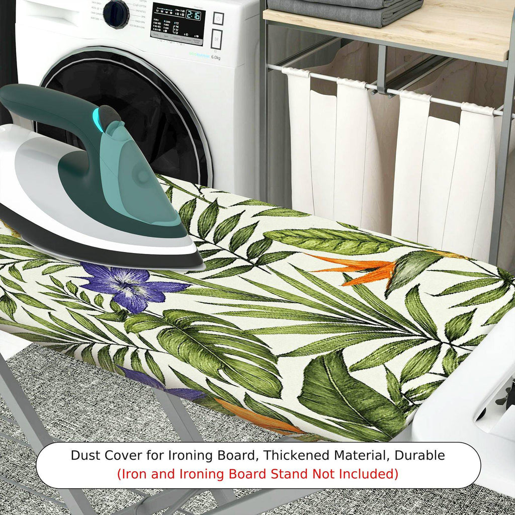 1-Piece Tropical Floral Leaf  Ironing Board Cover, Universal Size, Without Board