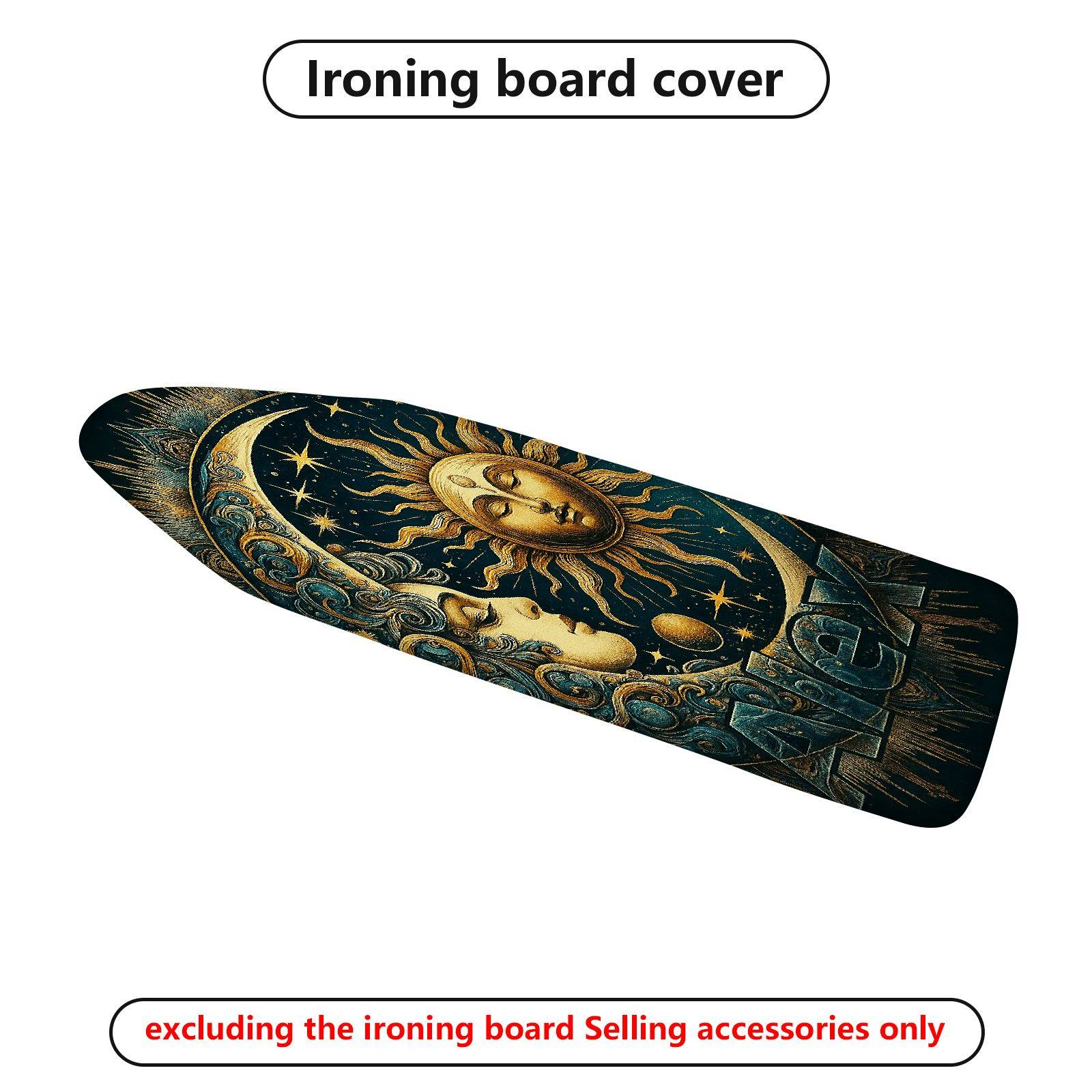 1-Piece Sun Moon Stars  Ironing Board Cover, Universal Size, Without Board