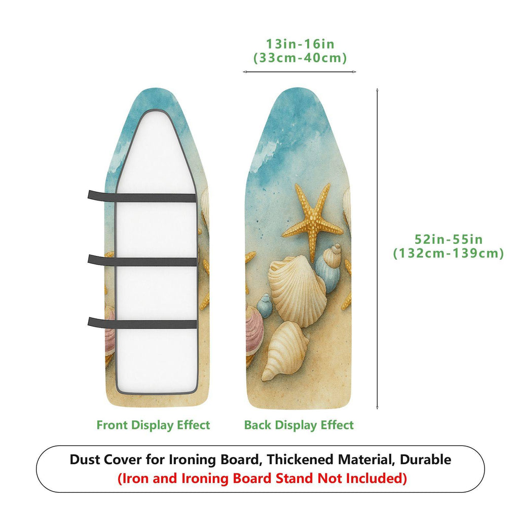 1-Piece Shells Starfish Ocean  Ironing Board Cover, Universal Size, Without Board
