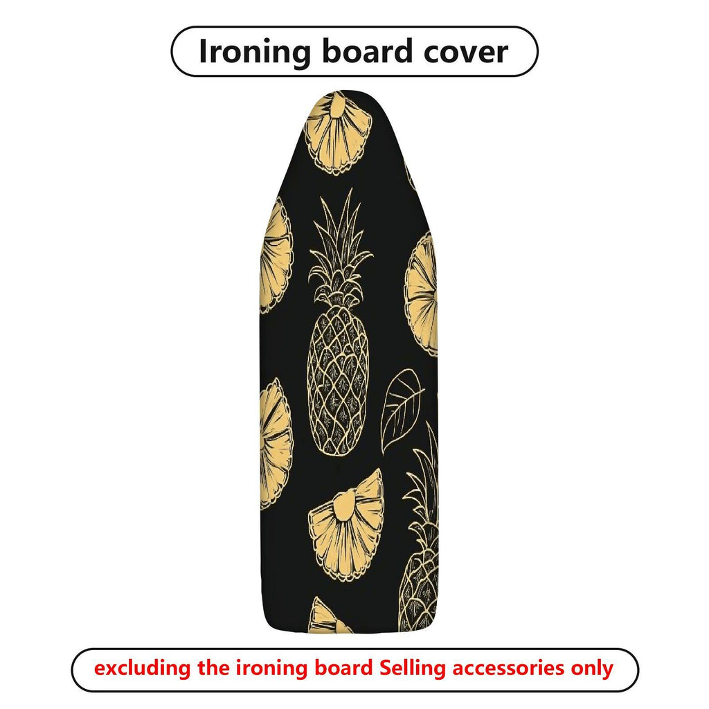 1-Piece Pineapple Tropical Fruit Black  Ironing Board Cover, Universal Size, Without Board