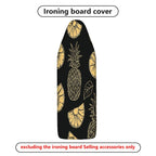1-Piece Pineapple Tropical Fruit Black  Ironing Board Cover, Universal Size, Without Board