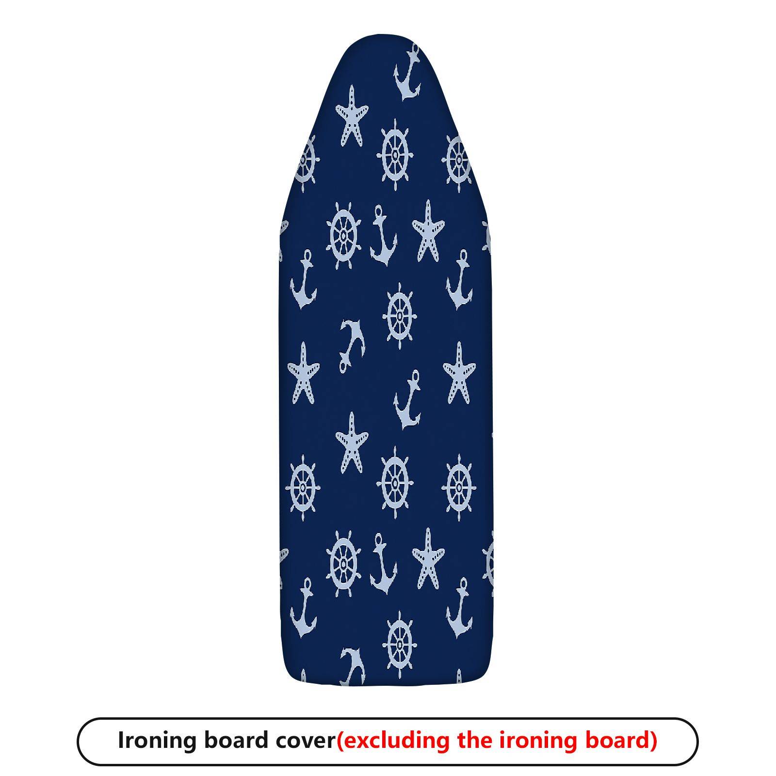 1-Piece Nautical Anchor Starfish Steering wheel  Ironing Board Cover, Universal Size, Without Board