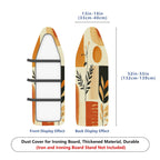 1-Piece Retro Orange Leaf Pattern Contemporary  Ironing Board Cover, Universal Size, Without Board