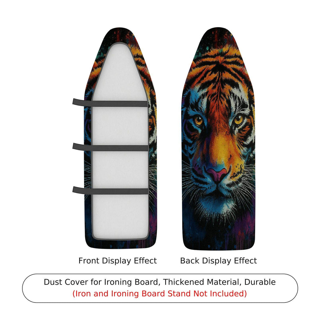 1-Piece Tiger Art Colorful Animal  Ironing Board Cover, Universal Size, Without Board