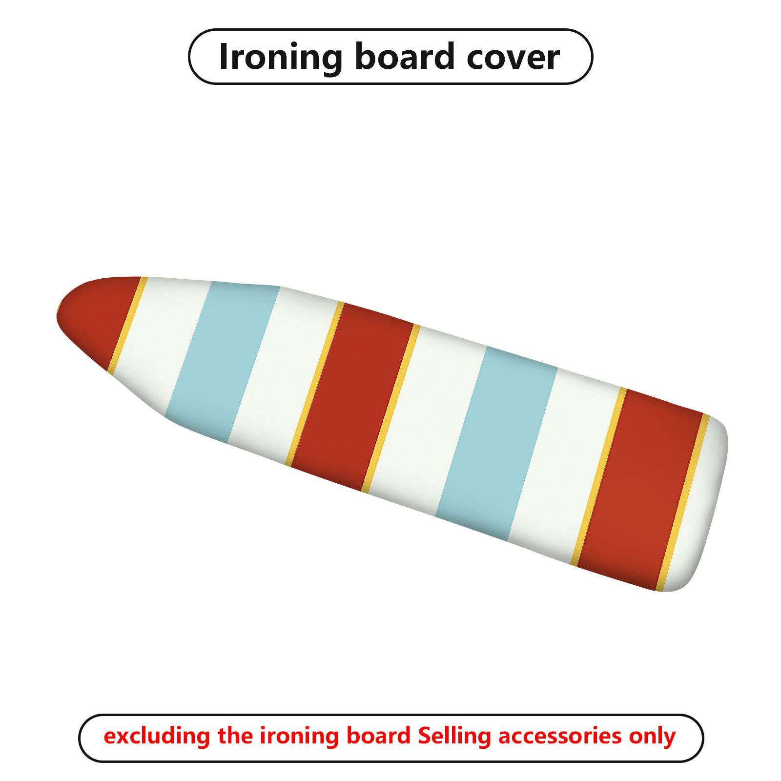 1-Piece Striped Colorful Soft  Ironing Board Cover, Universal Size, Without Board