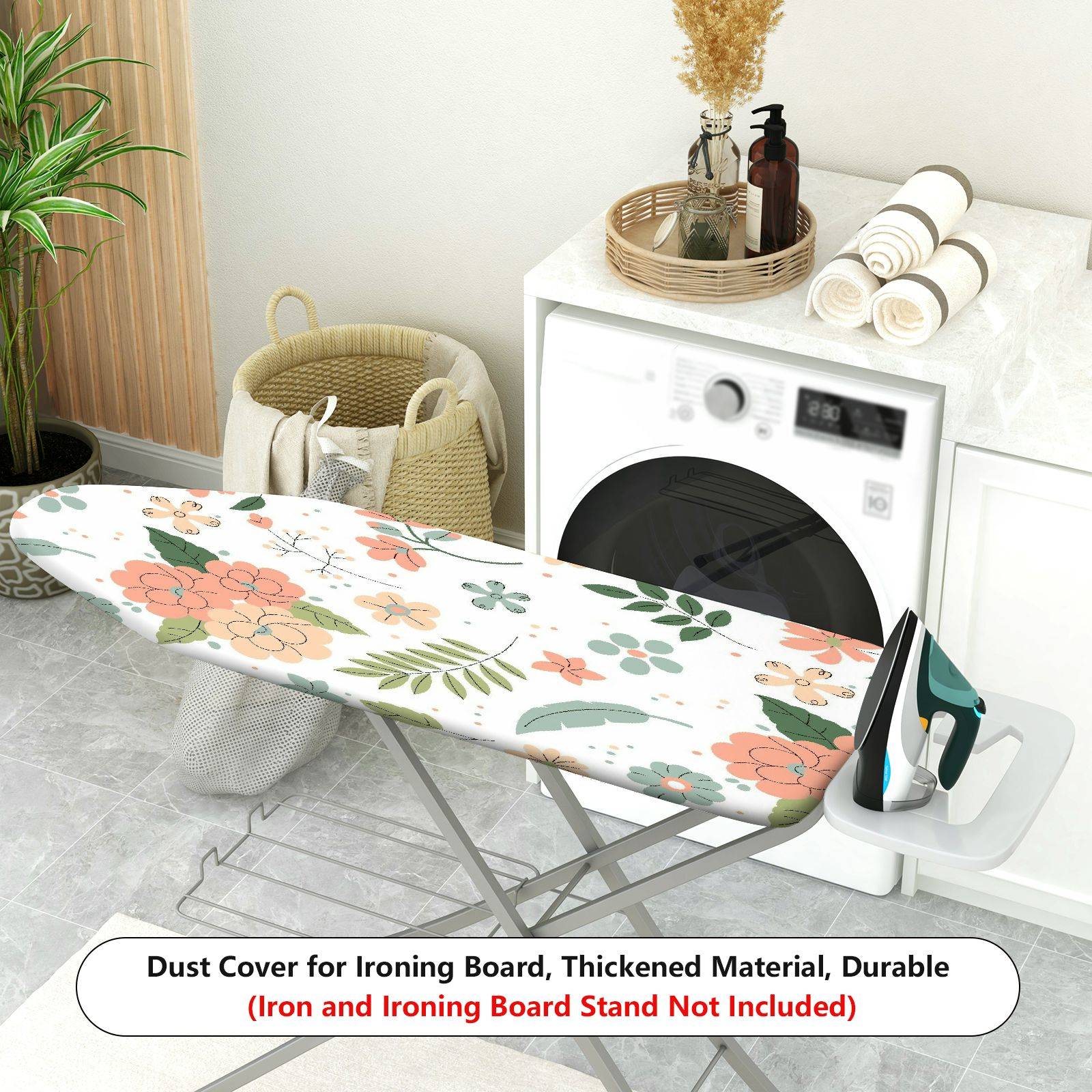 1-Piece Floral Tropical Nature  Ironing Board Cover, Universal Size, Without Board