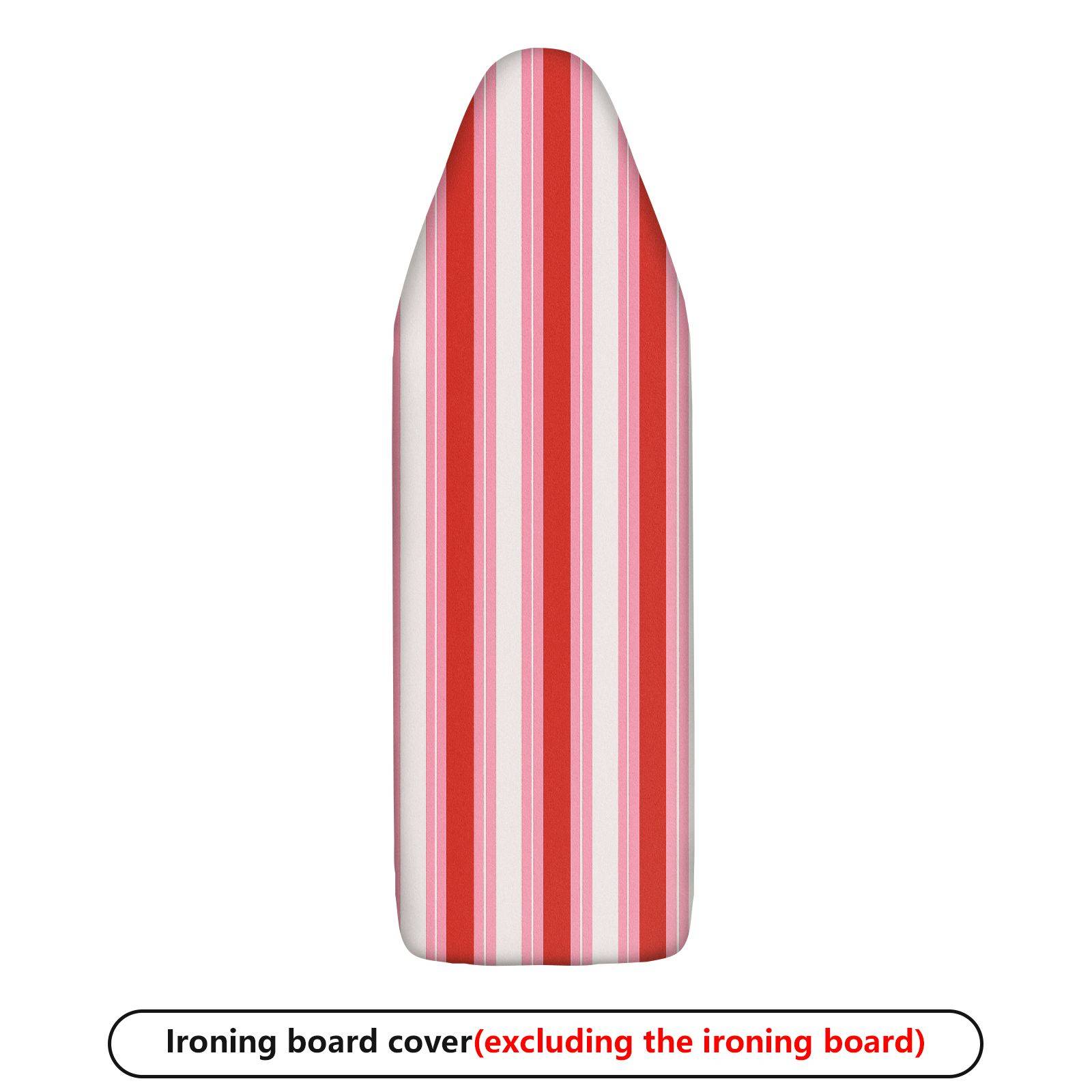 1-Piece Striped Red White Classic  Ironing Board Cover, Universal Size, Without Board