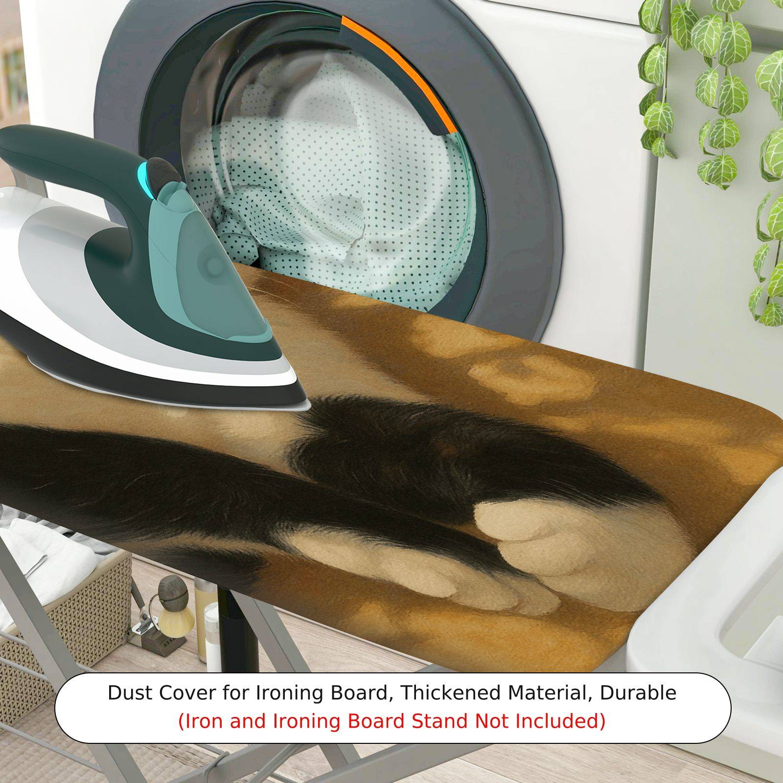 1-Piece Cat Flower Sleep  Ironing Board Cover, Universal Size, Without Board