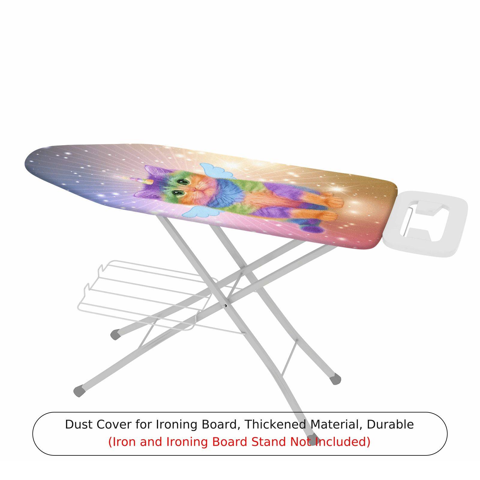 1-Piece Rainbow Cat Unicorn  Ironing Board Cover, Universal Size, Without Board