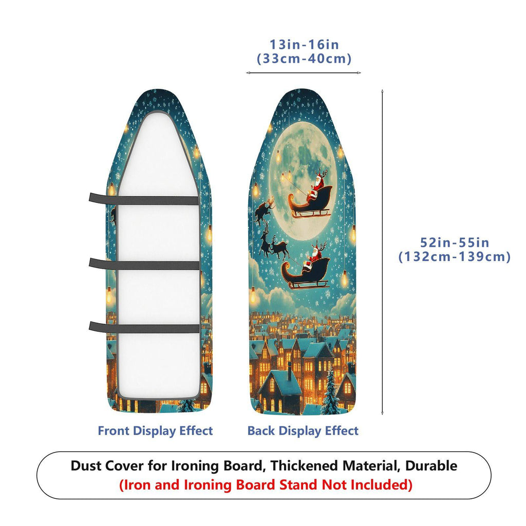 1-Piece Christmas Santa Reindeer Moon  Ironing Board Cover, Universal Size, Without Board