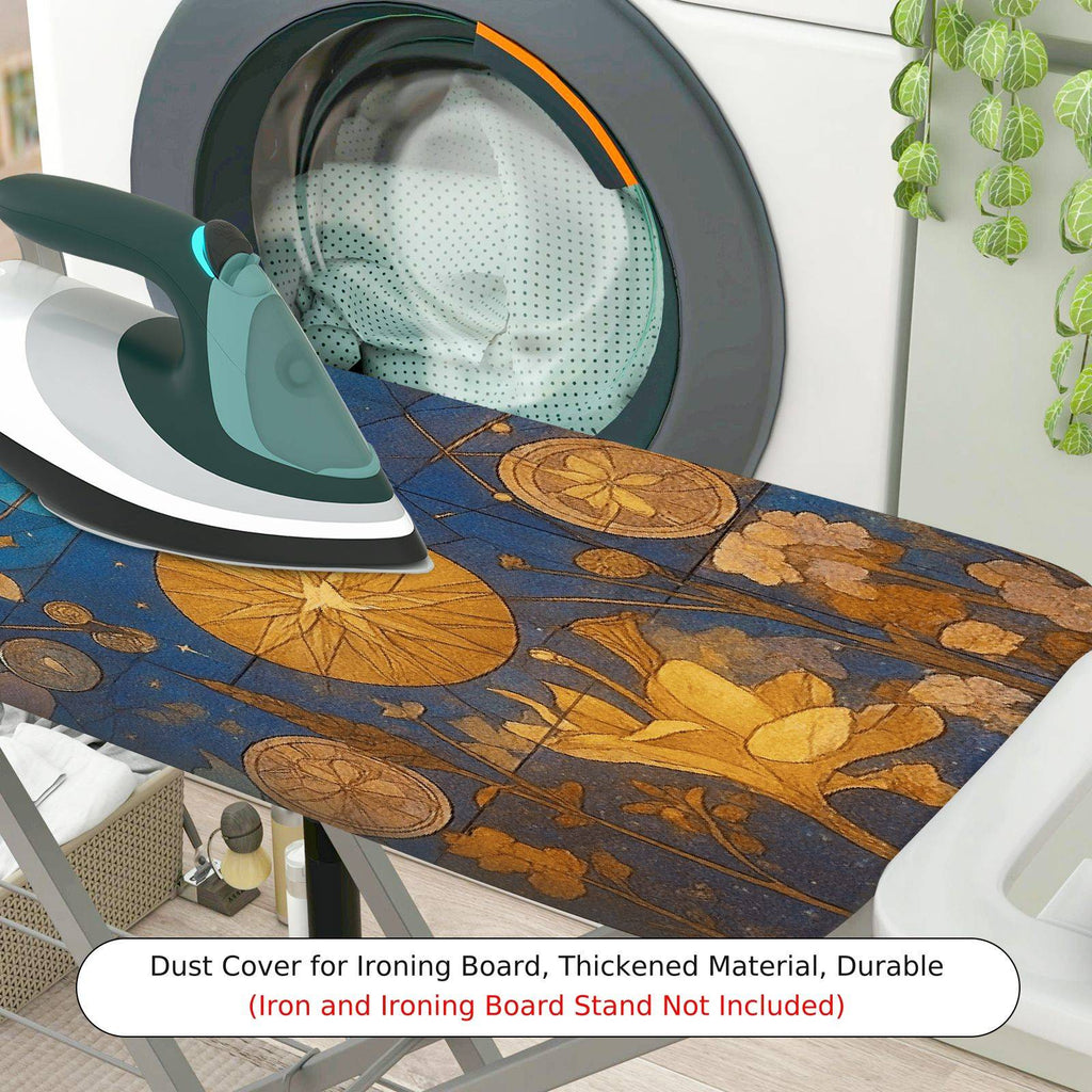 1-Piece Abstract Galaxy Stars Moon  Ironing Board Cover, Universal Size, Without Board