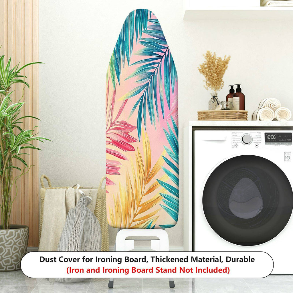 1-Piece Tropical Leaves Colorful Gradient  Ironing Board Cover, Universal Size, Without Board
