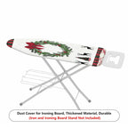 1-Piece Christmas Red Bow Deer  Ironing Board Cover, Universal Size, Without Board
