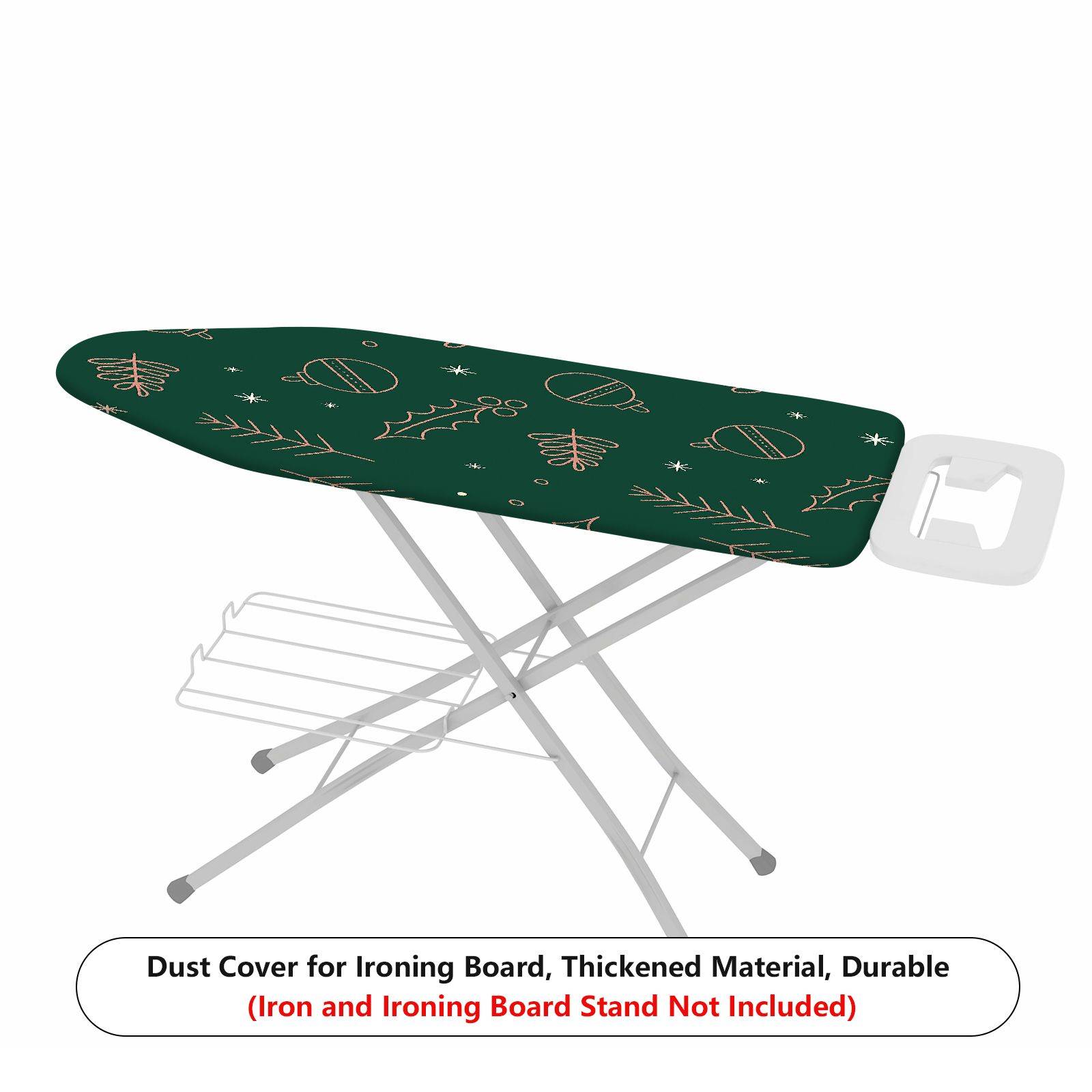 1-Piece Christmas Holly Decoration Ornament  Ironing Board Cover, Universal Size, Without Board