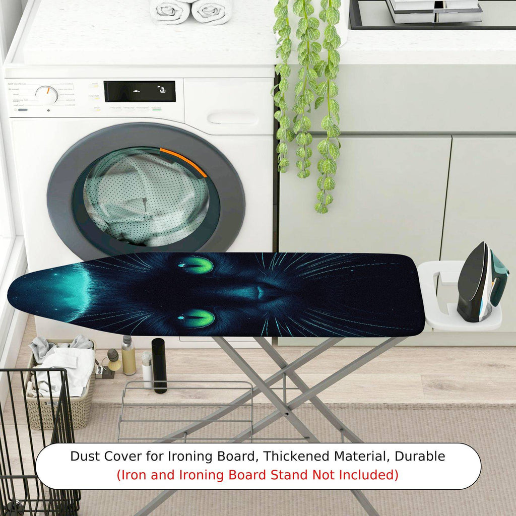 1-Piece Black Cat Moon Night  Ironing Board Cover, Universal Size, Without Board