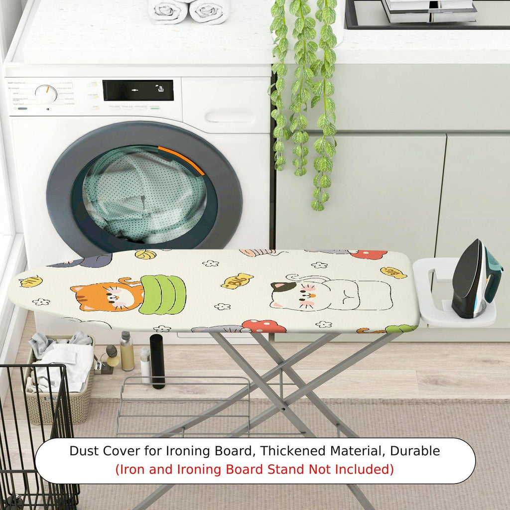 1-Piece Cat Fun Colorful  Ironing Board Cover, Universal Size, Without Board