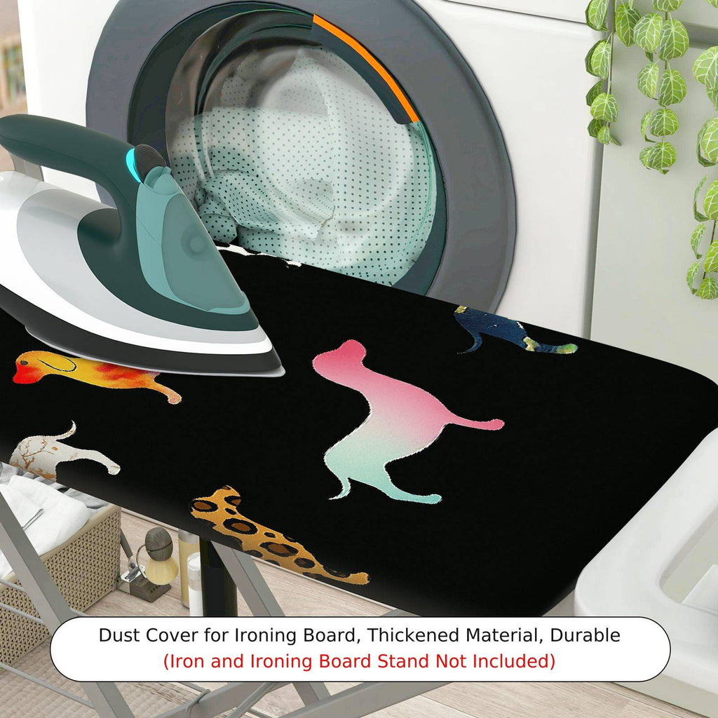 1-Piece Animal Print Colorful Pattern Funky  Ironing Board Cover, Universal Size, Without Board