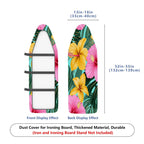 1-Piece Tropical Floral Leaf Deco  Ironing Board Cover, Universal Size, Without Board