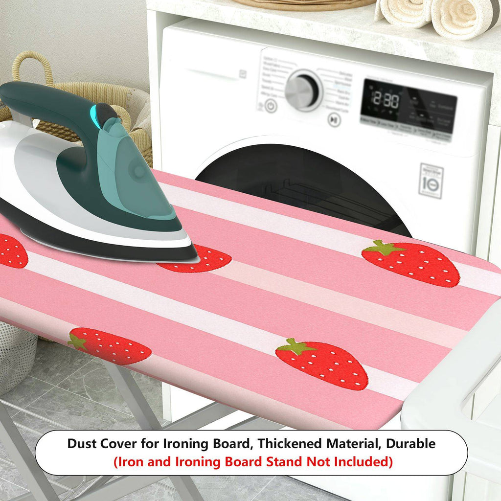 1-Piece Strawberry Fruits Pink  Ironing Board Cover, Universal Size, Without Board