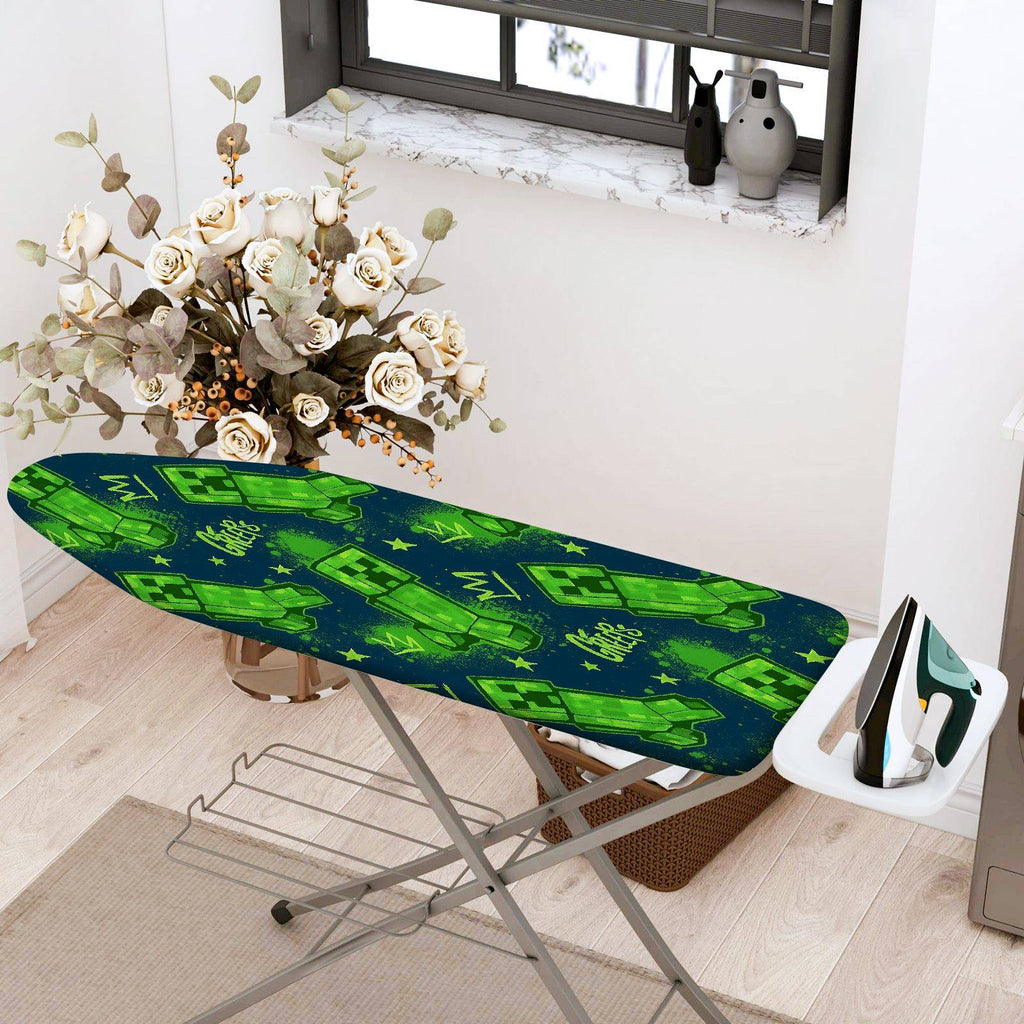 1-Piece Green Stars Blue  Ironing Board Cover, Universal Size, Without Board