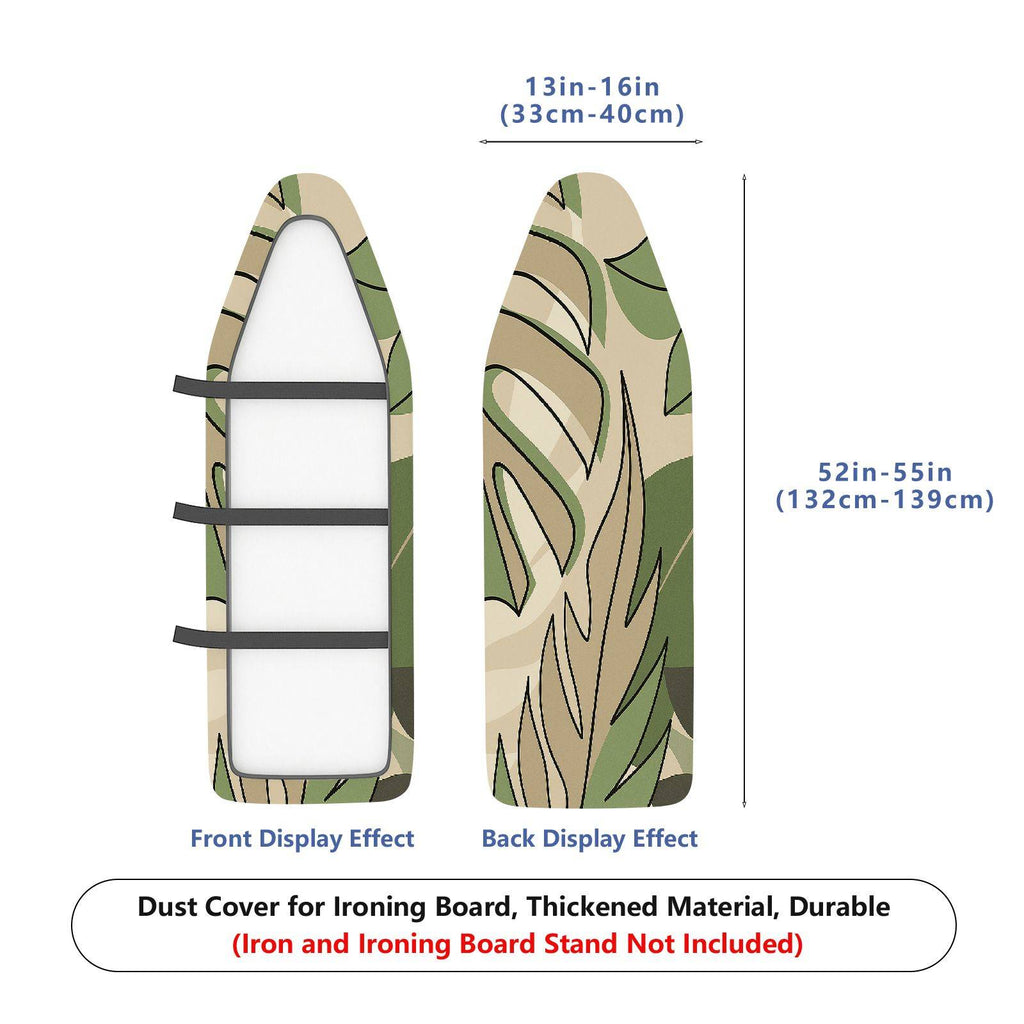 1-Piece Tropical Jungle Camouflage Green  Ironing Board Cover, Universal Size, Without Board