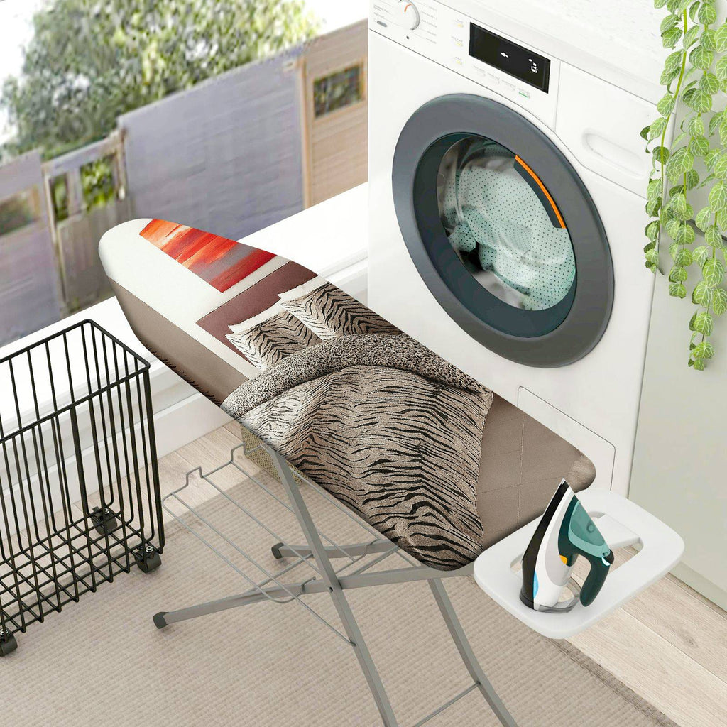 1-Piece Zebra Striped Pattern Animal Print Decorative  Ironing Board Cover, Universal Size, Without Board