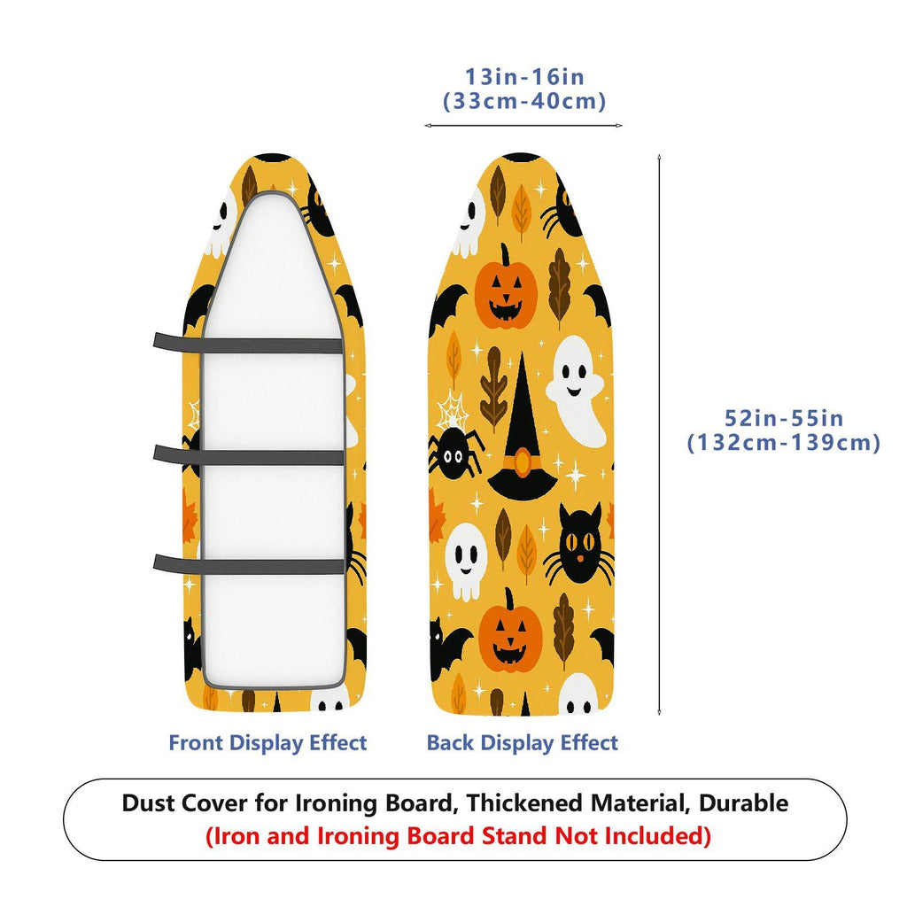 1-Piece Pumpkin Ghost Cat  Ironing Board Cover, Universal Size, Without Board