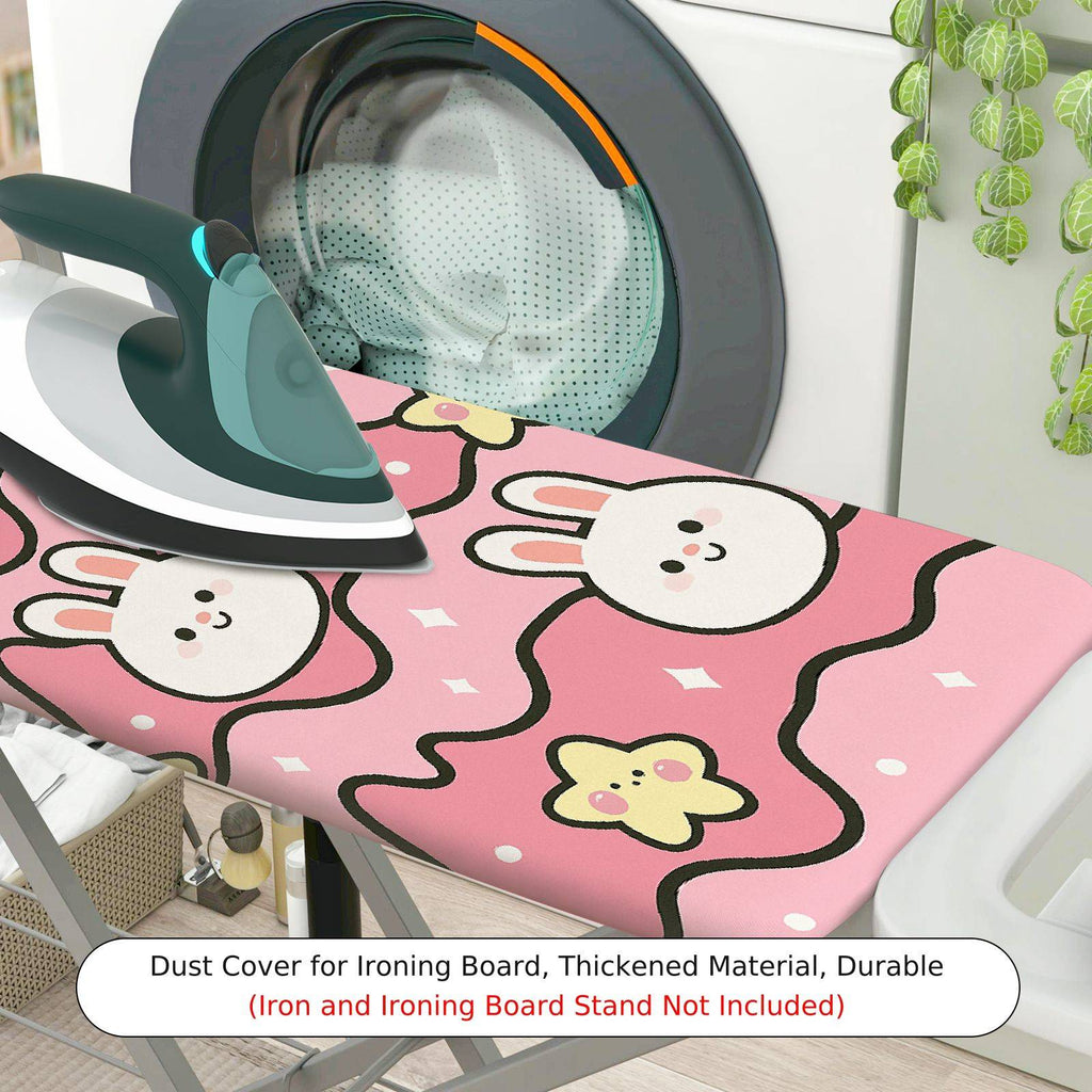 1-Piece Rabbit Strawberry Floral  Ironing Board Cover, Universal Size, Without Board