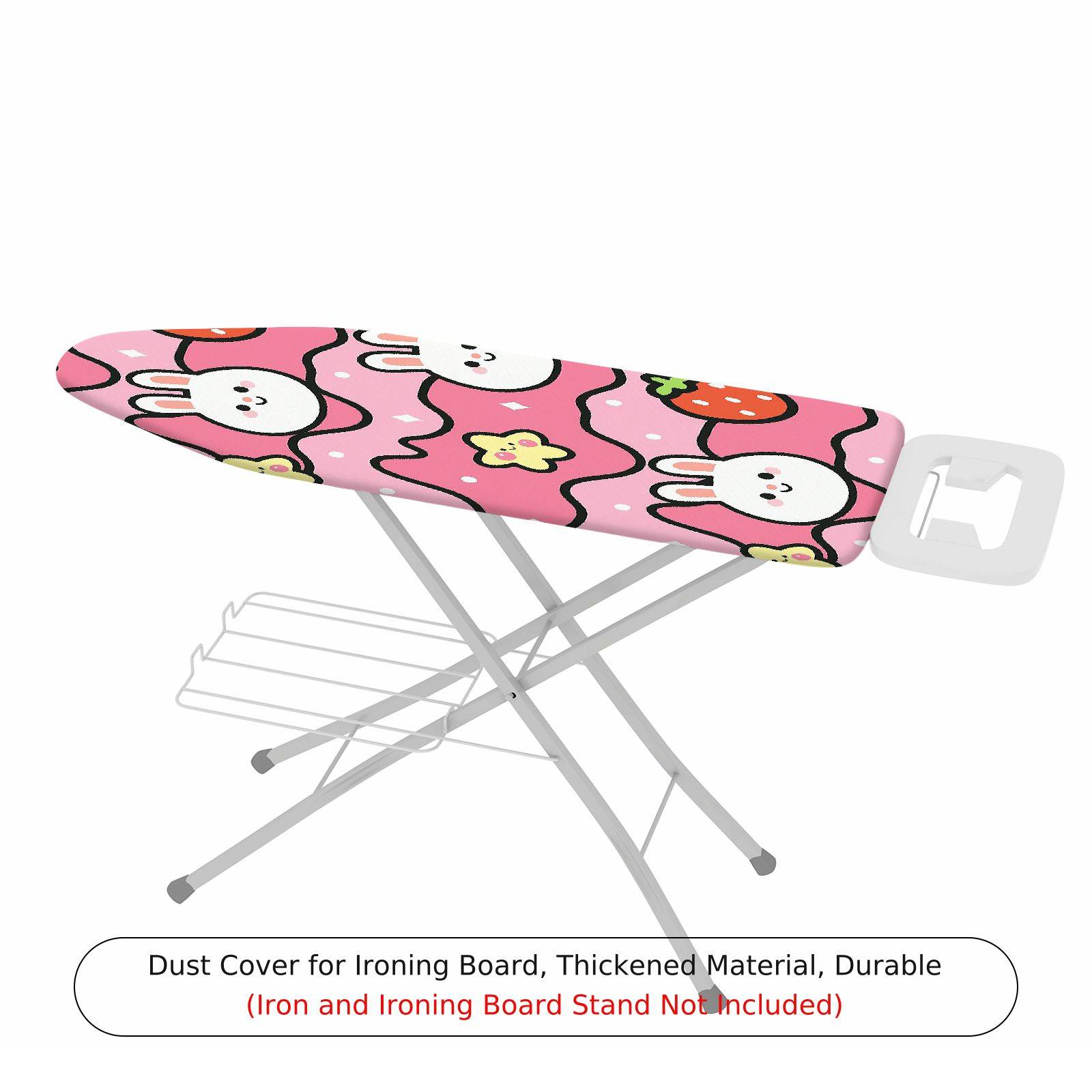 1-Piece Rabbit Strawberry Pink  Ironing Board Cover, Universal Size, Without Board