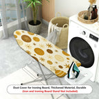 1-Piece Golden Circle Star Ornament Pattern  Ironing Board Cover, Universal Size, Without Board