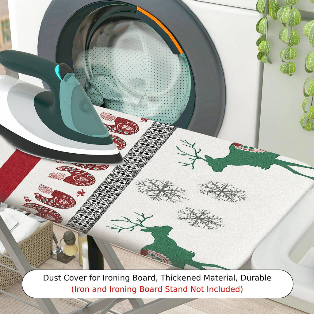 1-Piece Reindeer Snowflake Red  Ironing Board Cover, Universal Size, Without Board