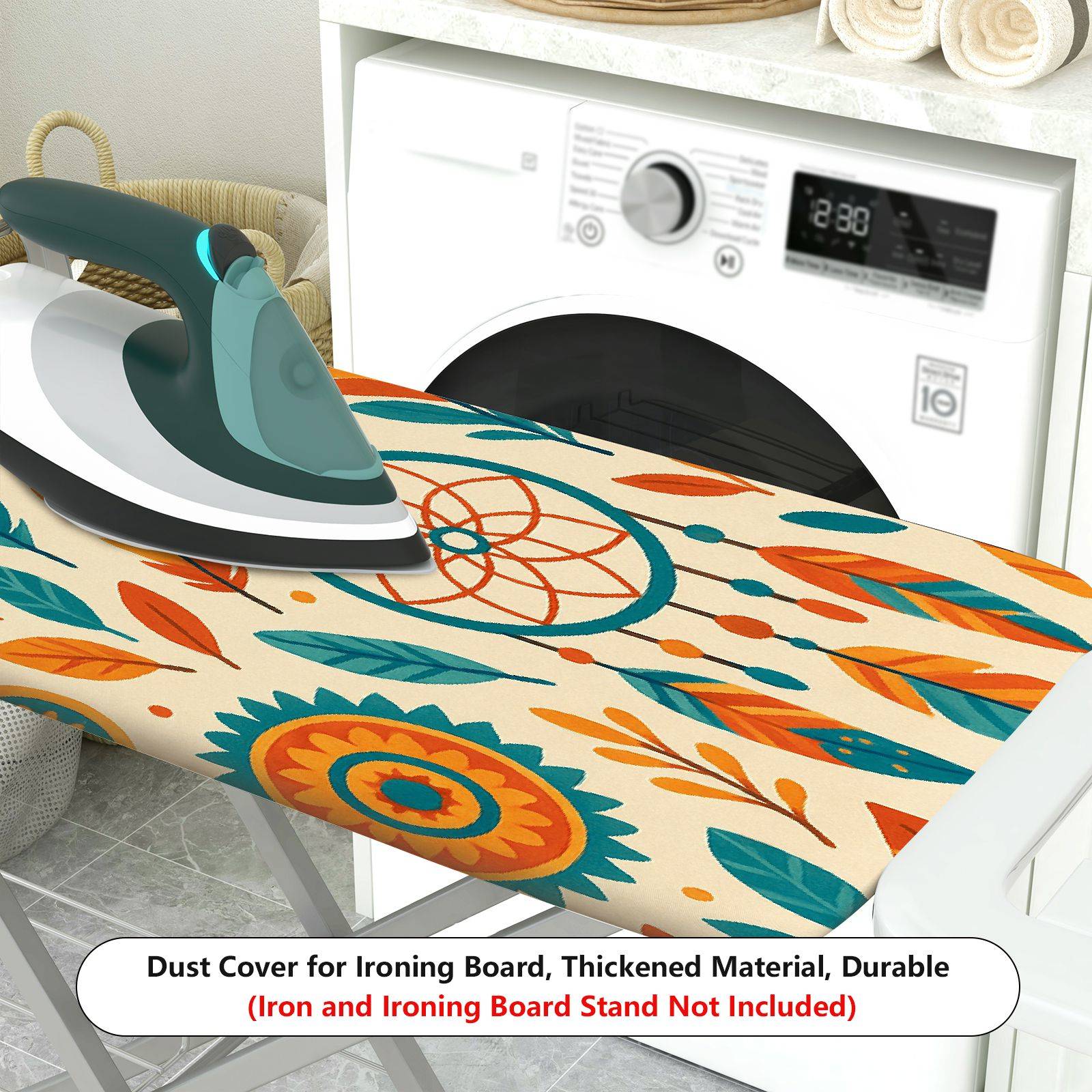 1-Piece Bohemian Dreamcatcher Feather  Ironing Board Cover, Universal Size, Without Board