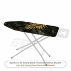1-Piece Tropical Leaf Black Gold  Ironing Board Cover, Universal Size, Without Board