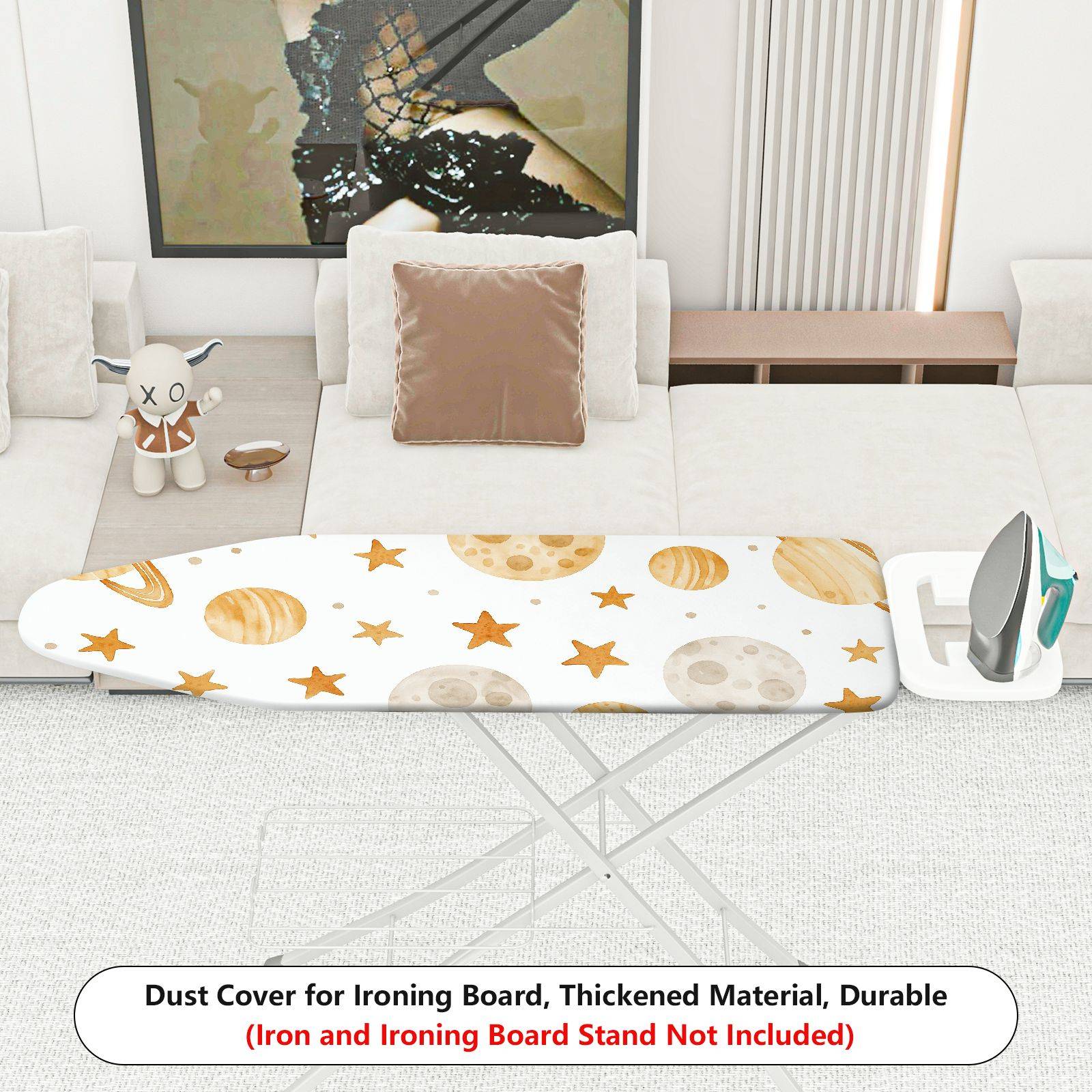 1-Piece Moon Star Planet  Ironing Board Cover, Universal Size, Without Board