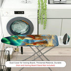 1-Piece Reindeer Aurora Winter  Ironing Board Cover, Universal Size, Without Board