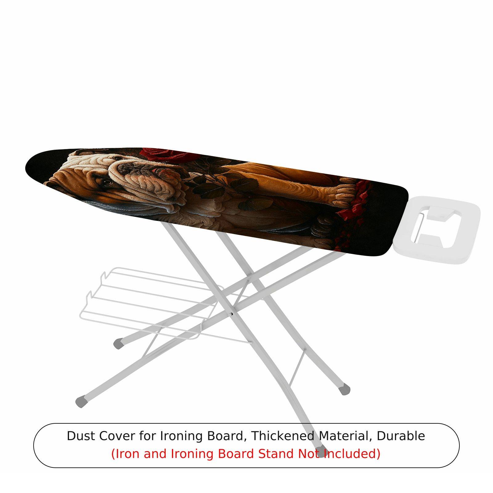 1-Piece Dog Rose Art  Ironing Board Cover, Universal Size, Without Board