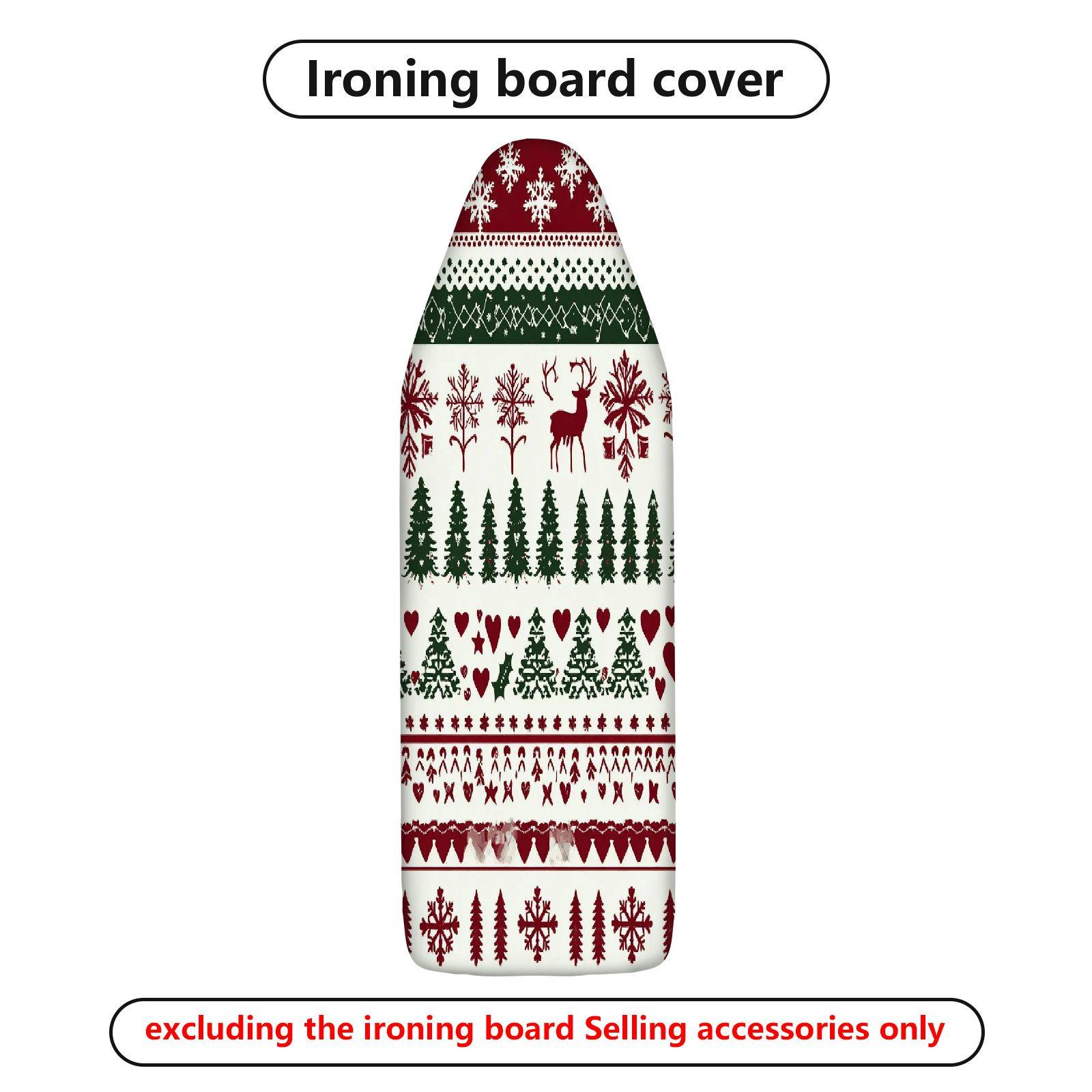 1-Piece Christmas Reindeer Snowflake  Ironing Board Cover, Universal Size, Without Board