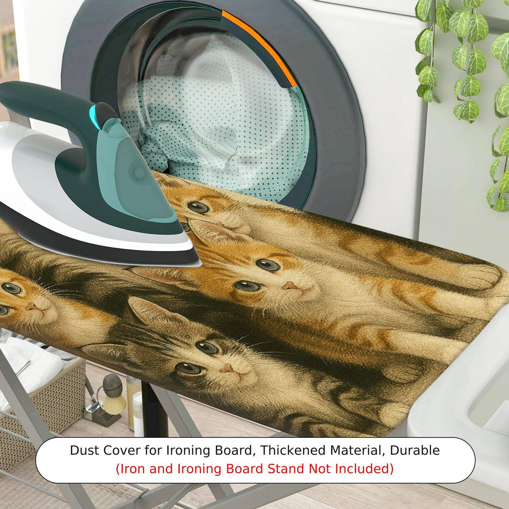 1-Piece Cute Cat Family Animal Print  Ironing Board Cover, Universal Size, Without Board
